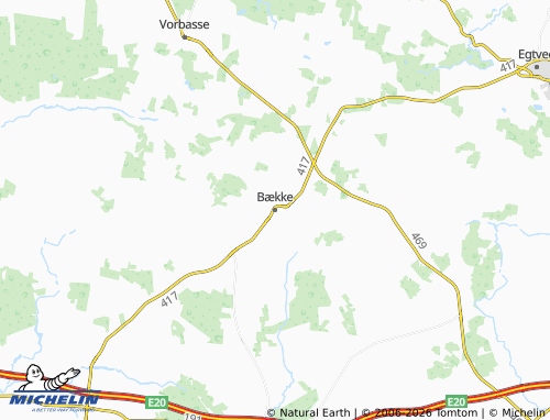 Mapa MICHELIN Bække - ViaMichelin