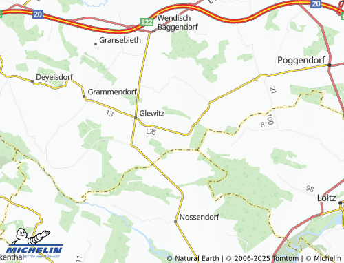 Carte MICHELIN Jahnkow - ViaMichelin