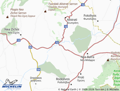 Carte MICHELIN Stathmos Angistis - ViaMichelin