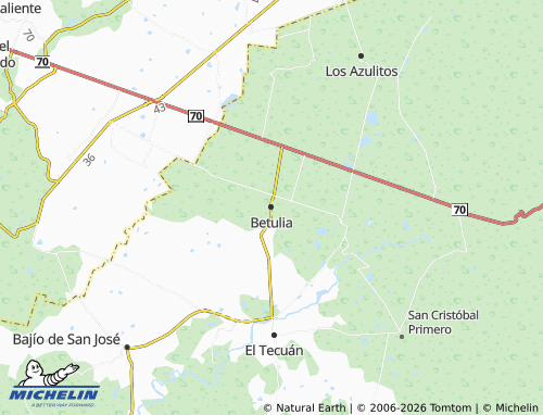 MICHELIN Betulia map - ViaMichelin