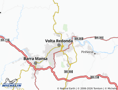 Carte MICHELIN Volta Redonda - ViaMichelin