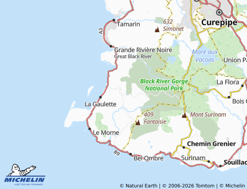 MICHELIN Chamarel map - ViaMichelin