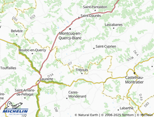 Carte MICHELIN Saint-Laurent-Lolmie - ViaMichelin