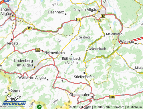 MICHELIN-Landkarte Röthenbach (Allgäu) - ViaMichelin