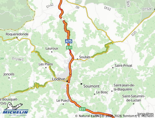Mappa MICHELIN Soubès - ViaMichelin