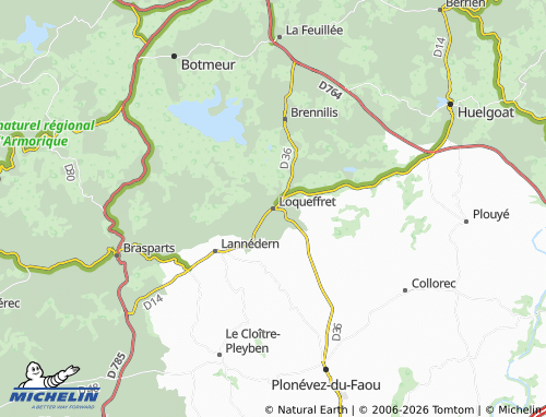 Mappa MICHELIN Loqueffret - ViaMichelin