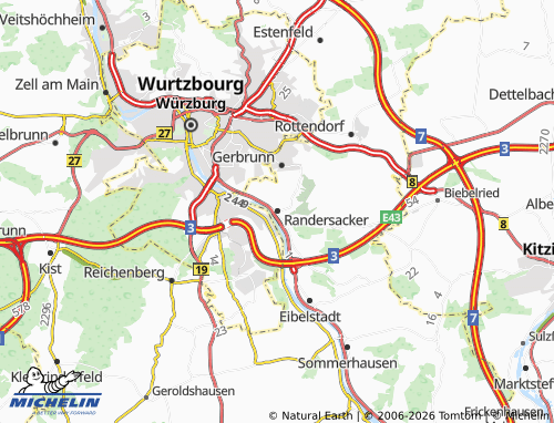 Mappa MICHELIN Randersacker - ViaMichelin