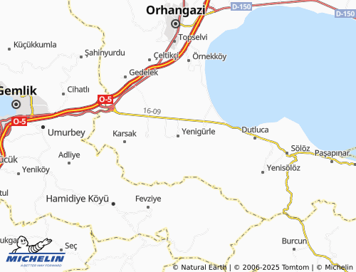 MICHELIN Yenigürle map - ViaMichelin