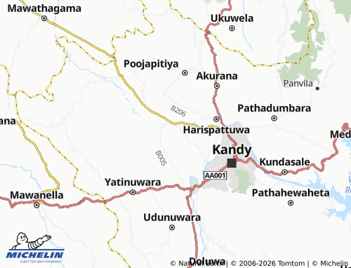 Mappa MICHELIN Yahalathenna Kanda - ViaMichelin
