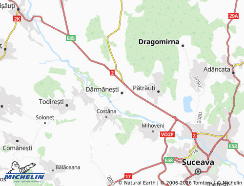Mappa MICHELIN Dărmănești - ViaMichelin