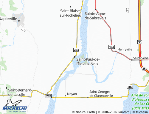 Mappa MICHELIN Saint-Paul-de-l'Île-aux-Noix - ViaMichelin