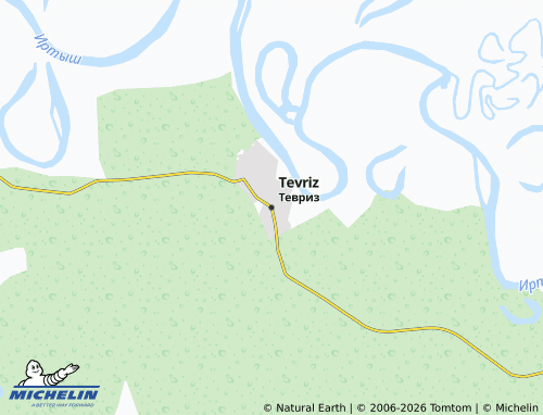 Carte MICHELIN Tevriz - ViaMichelin