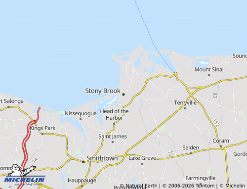 Mapa MICHELIN Stony Brook - ViaMichelin