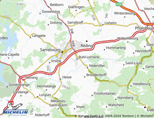 Carte MICHELIN Buhl-Lorraine - ViaMichelin