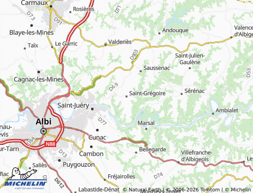 Mappa MICHELIN Saint-Grégoire - ViaMichelin