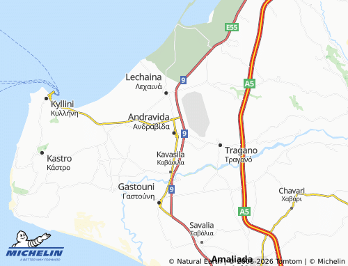Carte MICHELIN Andravida - ViaMichelin