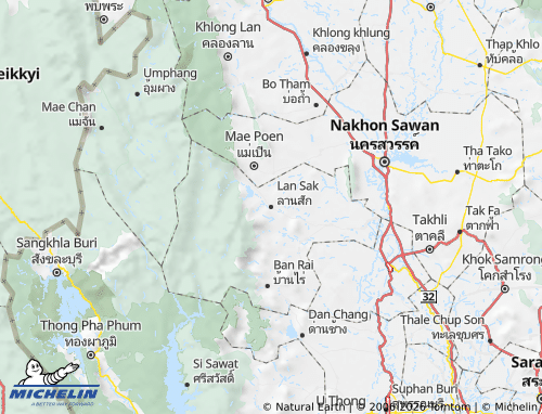Mapa MICHELIN Amphoe Lan Sak - ViaMichelin