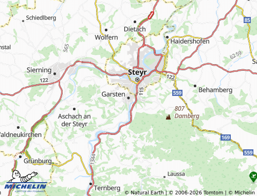 MICHELIN Garsten map - ViaMichelin
