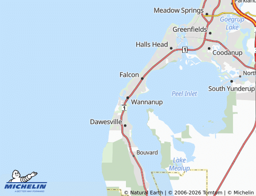 Mapa MICHELIN Wannanup - ViaMichelin