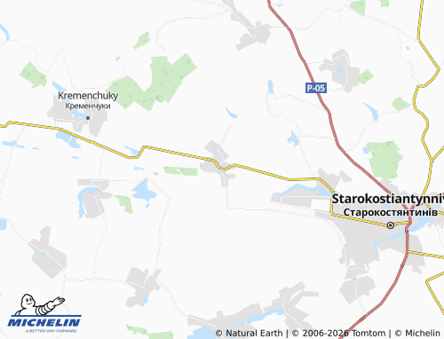 MICHELIN Velykyi Cherniatyn map - ViaMichelin