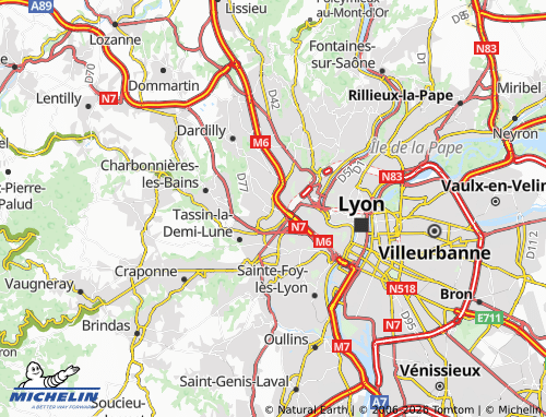 MICHELIN Écully map - ViaMichelin