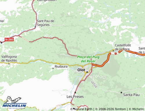 MICHELIN L'Hostalnou de Bianya map - ViaMichelin
