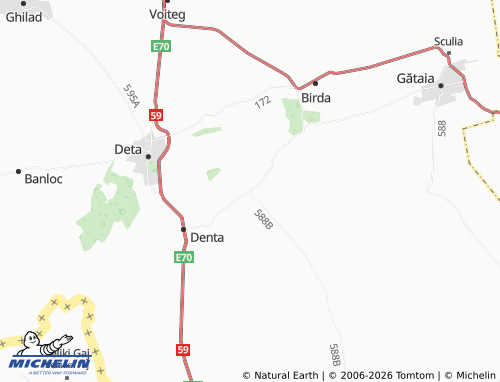 MICHELIN Rovinița Mare map - ViaMichelin