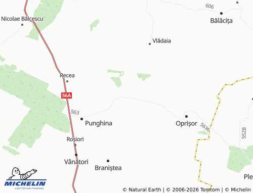 MICHELIN Drincea map - ViaMichelin