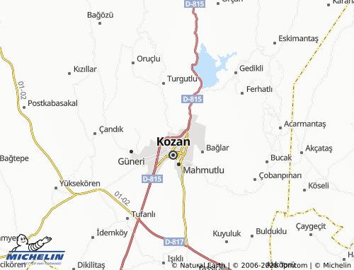 MICHELIN Karacaoğlan map - ViaMichelin