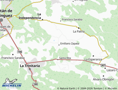 Kaart MICHELIN Emiliano Zapata - ViaMichelin