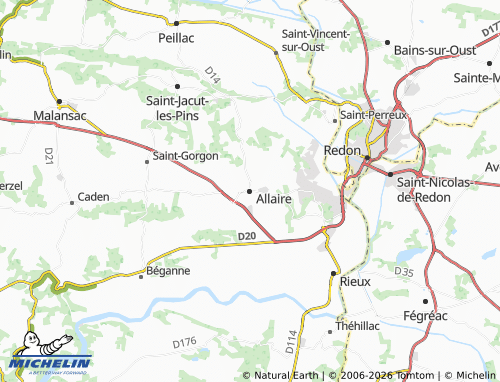 Mapa MICHELIN Allaire - ViaMichelin