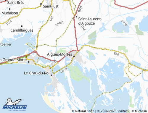 Mappa MICHELIN Aigues-Mortes - ViaMichelin