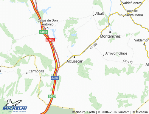 MICHELIN Alcuéscar map - ViaMichelin