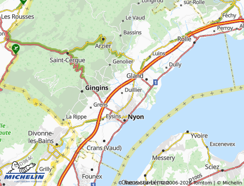 Carte MICHELIN Duillier - ViaMichelin