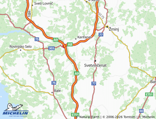 MICHELIN-Landkarte Smoljanci - ViaMichelin