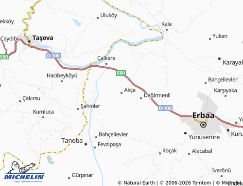 Mappa MICHELIN Akça - ViaMichelin