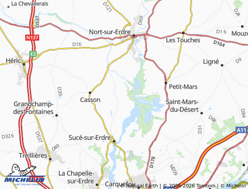 Carte MICHELIN La Grande Bodinière - ViaMichelin