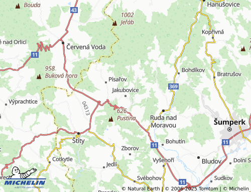 MICHELIN-Landkarte Jakubovice - ViaMichelin