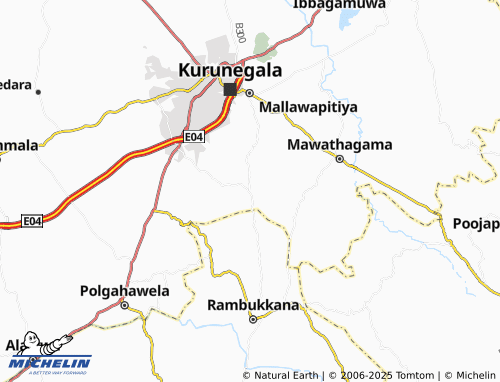 MICHELIN Katupitiya North map - ViaMichelin