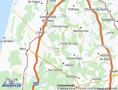 MICHELIN Covão do Lobo map - ViaMichelin
