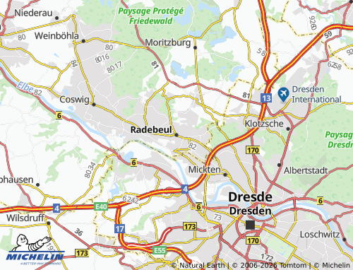MICHELIN Radebeul map - ViaMichelin