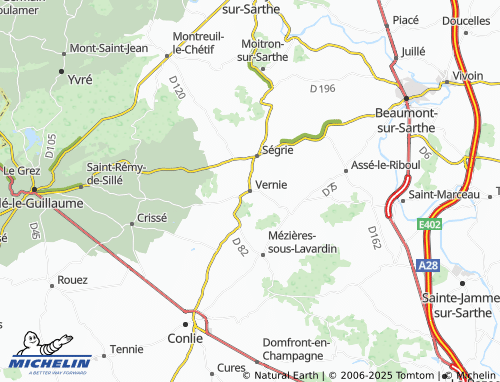 Mappa MICHELIN Vernie - ViaMichelin