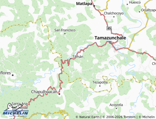 MICHELIN Amatitla Tamán map - ViaMichelin