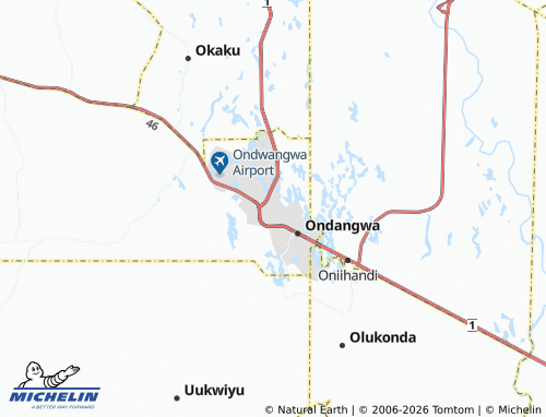 Mappa MICHELIN Ondangwa Extension 6 - ViaMichelin