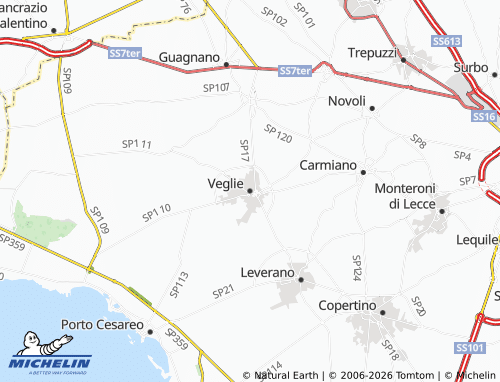 MICHELIN Veglie map - ViaMichelin