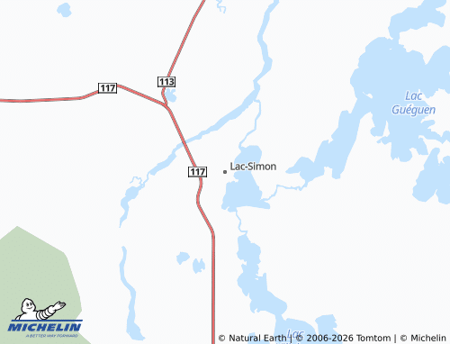 MICHELIN Lac-Simon map - ViaMichelin
