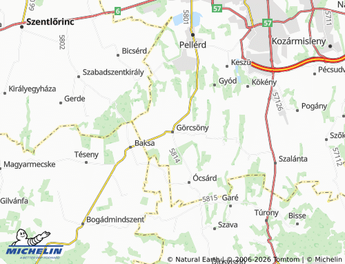 Mappa MICHELIN Görcsöny - ViaMichelin