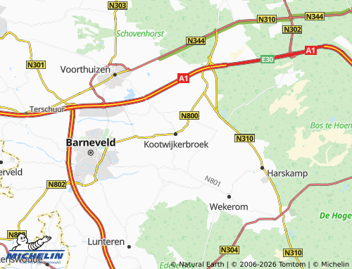 Carte MICHELIN Kootwijkerbroek - ViaMichelin