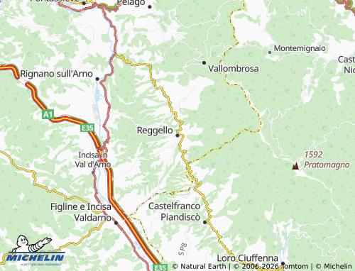 MICHELIN Reggello map - ViaMichelin
