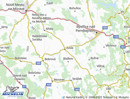 MICHELIN Zvole map - ViaMichelin